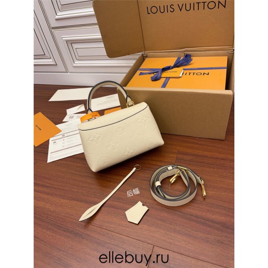 Louis Vuitton M46008 Milk White Madeleine BB Monogram Empreinte Leather: Size - 24x17x8.5cm