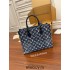 Louis Vuitton ONTHEGO Medium Handbag (M59608) Onthego Monogram Embossed Denim: Size - 31x24x14cm