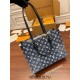 Louis Vuitton ONTHEGO Medium Handbag (M59608) Onthego Monogram Embossed Denim: Size - 31x24x14cm