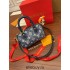 Louis Vuitton NANO SPEEDY Handbag (M81168) Blue Monogram Embossed Denim: Size - 16x10x7.5cm