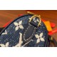 Louis Vuitton NANO SPEEDY Handbag (M81168) Blue Monogram Embossed Denim: Size - 16x10x7.5cm