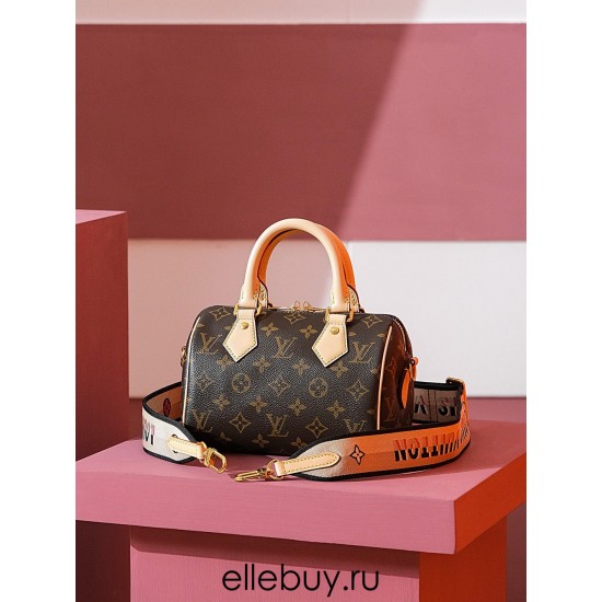 Louis Vuitton SPEEDY BANDOULIÈRE 20 Handbag (M45957) Apricot: Size - 20x13x12cm