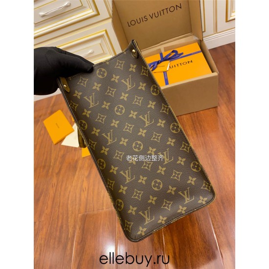 Louis Vuitton M44576 Monogram Long Shoulder Strap for Onthego Handbag: Monogram 41x34x19cm