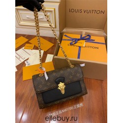 Louis Vuitton VICTOIRE Handbag (M41730) Monogram Black, French-made Monogram and exquisite calf leather: Size - 26x9x15cm