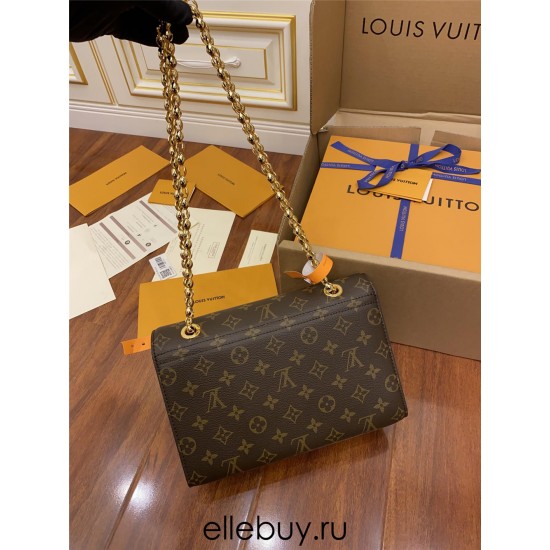 Louis Vuitton VICTOIRE Handbag (M41730) Monogram Black, French-made Monogram and exquisite calf leather: Size - 26x9x15cm