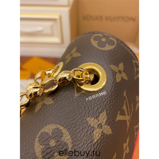 Louis Vuitton VICTOIRE Handbag (M41731) Monogram Red, French-made Monogram and exquisite calf leather: Size - 26x9x15cm