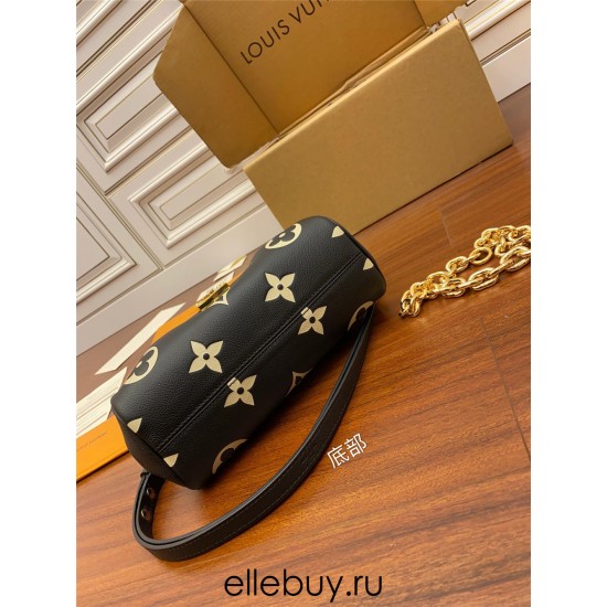 Louis Vuitton M45859 Black Print FAVORITE Handbag, Soft grained leather embossed with oversized Monogram pattern: Size - 24x14x9cm