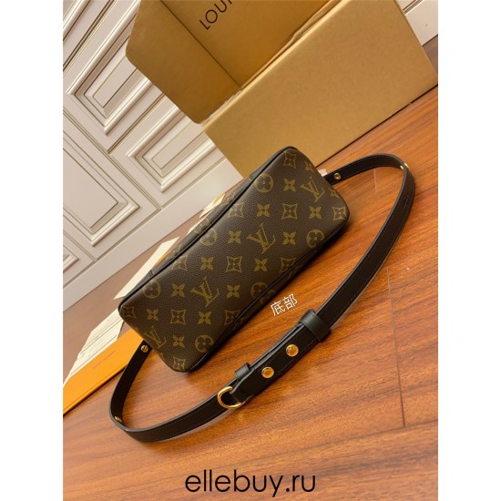 Louis Vuitton BOULOGNE Handbag (M45831) Black Monogram: Size - 29x16x9.5cm