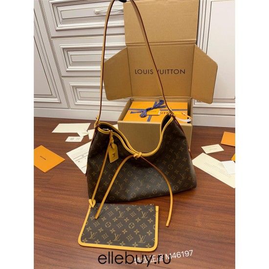 Louis Vuitton CARRYALL Medium Handbag (M46197) Monogram: Size - 39x30x15cm