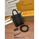 Louis Vuitton M46453 Monogram Eclipse Black Mini Men's Bag Series Sac Plat Small: Size - 19x22x7cm