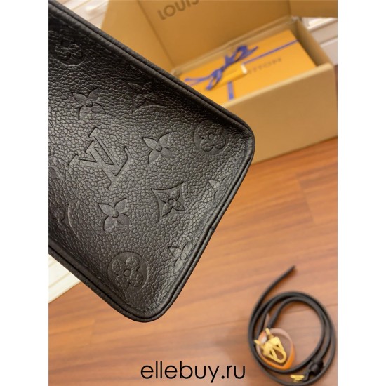 Louis Vuitton M45653 Black Pressed Flower Onthego Small Tote Bag, Pressed Giant Monogram Pattern: Size - 25x19x11.5cm