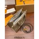 Louis Vuitton M45779 Elephant Gray Print Onthego Small Tote Bag, Detailed Size - 25x19x11.5cm