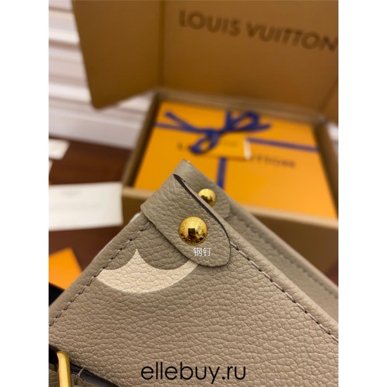 Louis Vuitton M45779 Elephant Gray Print Onthego Small Tote Bag, Detailed Size - 25x19x11.5cm