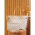 Louis Vuitton N41361 Checkered/Beige NEVERFULL Medium Handbag Damier Azur: Size - 32x28.5x17cm