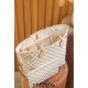 Louis Vuitton N41361 Checkered/Beige NEVERFULL Medium Handbag Damier Azur: Size - 32x28.5x17cm