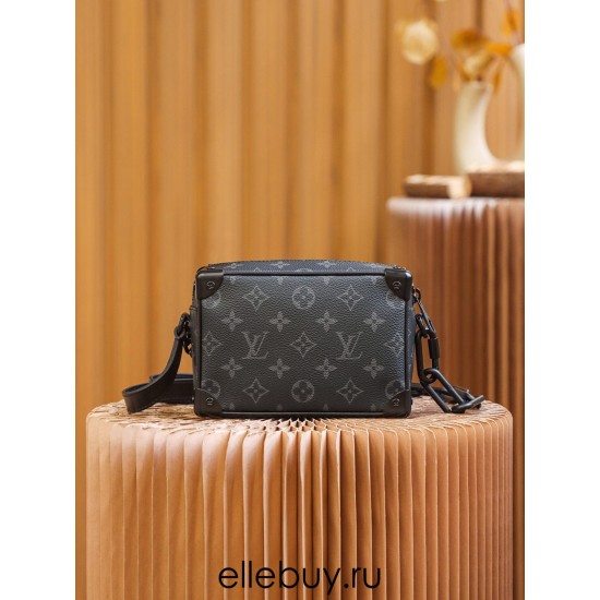 Louis Vuitton M44735 Monogram Eclipse Black Mini Soft Trunk Handbag Monogram Eclipse Black: Size - 18.5x13.0x8.0cm