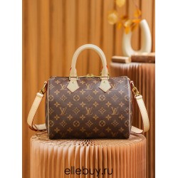 Louis Vuitton SPEEDY 25 Handbag (with Shoulder Strap) (M41113) Monogram: Size - 25x19x15cm