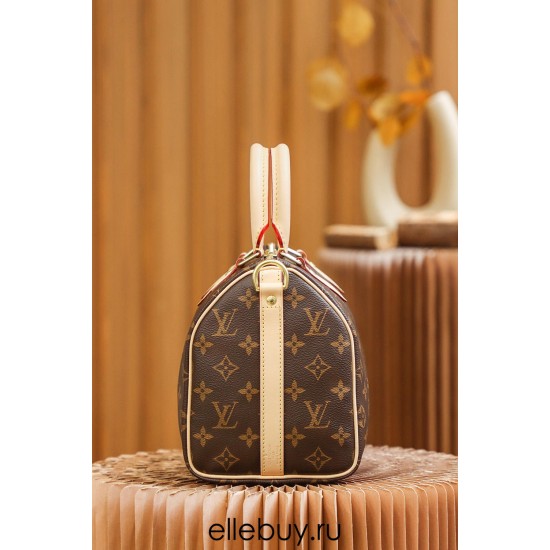 Louis Vuitton SPEEDY 25 Handbag (with Shoulder Strap) (M41113) Monogram: Size - 25x19x15cm