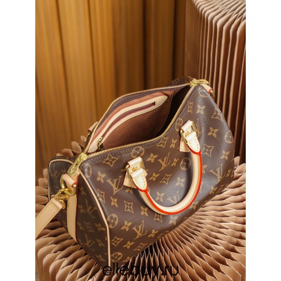 Louis Vuitton SPEEDY 25 Handbag (with Shoulder Strap) (M41113) Monogram: Size - 25x19x15cm