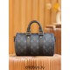 Louis Vuitton M46271 Monogram Eclipse Black Keepall 25 Handbag Monogram Eclipse Black Reverse: Size - 25x15x11cm