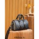 Louis Vuitton M46271 Monogram Eclipse Black Keepall 25 Handbag Monogram Eclipse Black Reverse: Size - 25x15x11cm