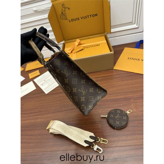 Louis Vuitton ONTHEGO Small Handbag (M46373) Patchwork Monogram and Monogram Reverse Canvas Monogram Giant: Size - 25x19x11.5cm