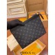 Louis Vuitton M61692 Monogram Eclipse Black! Black and Gray Monogram Eclipse Black Pochette Voyage Medium Handbag: Size - 26cmx20cmx5.0 cm