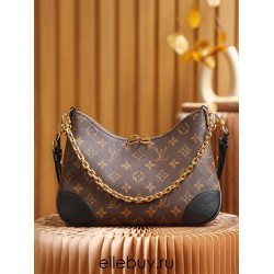 Louis Vuitton BOULOGNE Handbag (M45831) Black Monogram Canvas: Size - 29x16x9.5cm