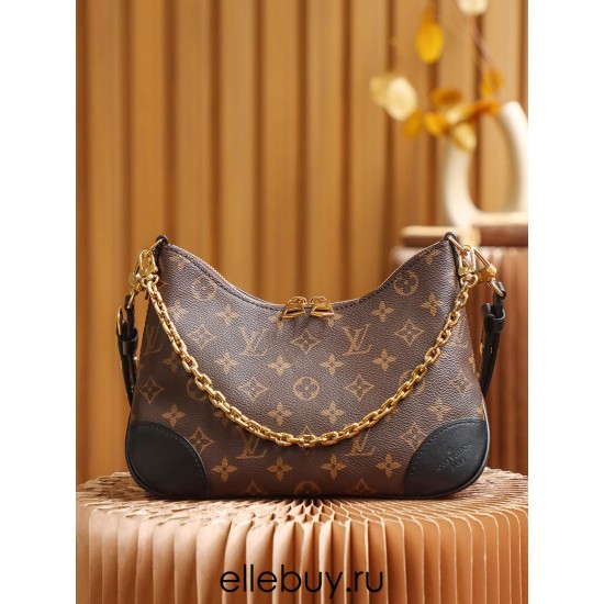 Louis Vuitton BOULOGNE Handbag (M45831) Black Monogram Canvas: Size - 29x16x9.5cm