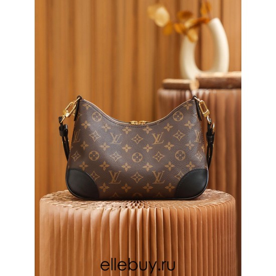 Louis Vuitton BOULOGNE Handbag (M45831) Black Monogram Canvas: Size - 29x16x9.5cm