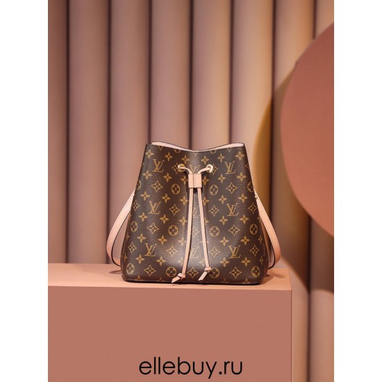 Louis Vuitton M44022 Cherry Blossom Pink Gaston-Louis  NeoNoe Bucket Bag Monogram: Size - 26x26x17.5 cm