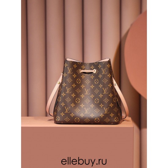 Louis Vuitton M44022 Cherry Blossom Pink Gaston-Louis  NeoNoe Bucket Bag Monogram: Size - 26x26x17.5 cm