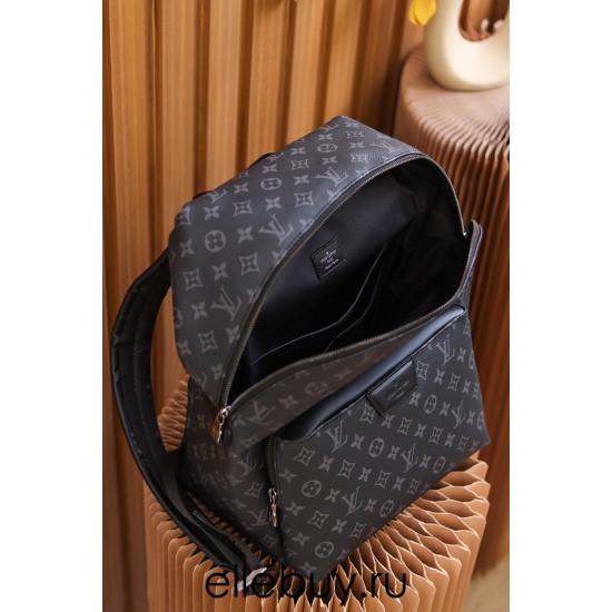 Louis Vuitton M43186 Apollo Backpack Soft Monogram Eclipse Black 40x30x20 cm