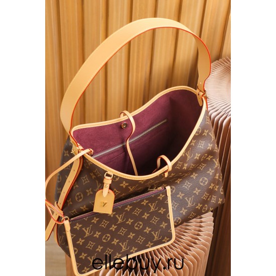 Louis Vuitton CARRYALL Medium Handbag (M46197) Monogram: Size - 39x30x15cm