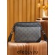 Louis Vuitton M69443 TRIO POCHETTE Handbag Monogram Eclipse Black: Size - 25x18.5x7cm