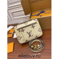 Louis Vuitton M45596 White Print Pochette MÉTIS Metis 2021 Spring: Size - 25x19x7 cm