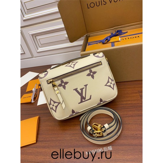 Louis Vuitton M45596 White Print Pochette MÉTIS Metis 2021 Spring: Size - 25x19x7 cm