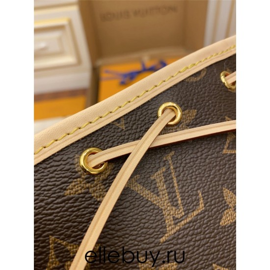 Louis Vuitton Best-selling NANO NOE Handbag (M41346) Classic Monogram: Size - 13x 15x 9cm