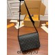 Louis Vuitton DISTRICT Small Messenger Bag (M46255) Monogram Eclipse Black Monogram Eclipse Black: Size - 26x20x7cm