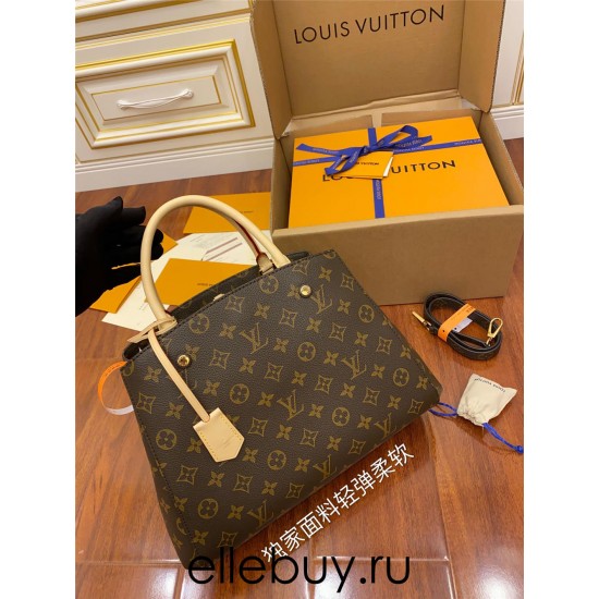 Louis Vuitton MONTAIGNE Medium Handbag (M41056) Monogram Size: 33X23X15CM