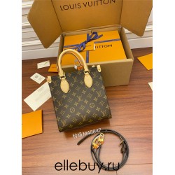 Louis Vuitton PETIT SAC PLAT BB Handbag (M45847) Monogram Size: 21.5x22x9cm