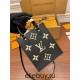 Louis Vuitton PETIT SAC PLAT Handbag (M57937) Black Monogram Empreinte Soft Grained Leather Size: 14x17x5cm