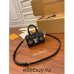 Louis Vuitton NANO SPEEDY Handbag (M81456) Yellow Size: 16x11x9cm