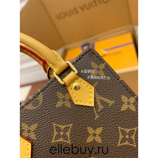 Louis Vuitton PETIT SAC PLAT Handbag (M81295) Monogram Size: 14x15x5cm