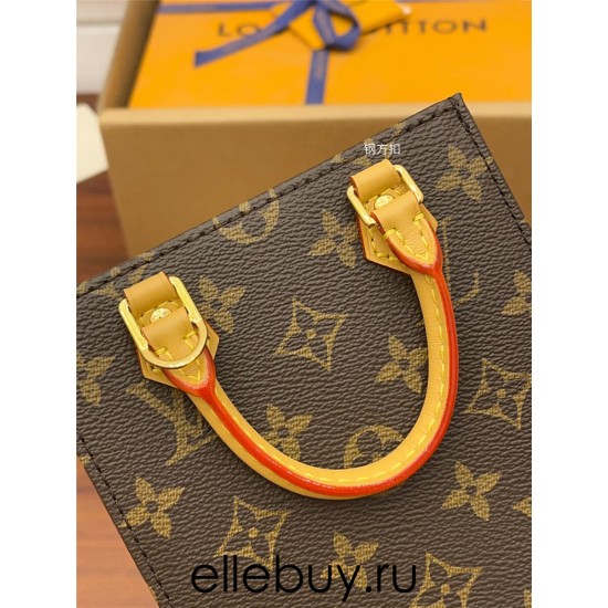 Louis Vuitton PETIT SAC PLAT Handbag (M81295) Monogram Size: 14x15x5cm