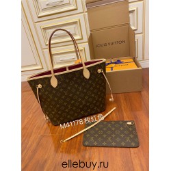 Louis Vuitton M41178 Monogram / Peony Pink NEVERFULL Medium Handbag Monogram Size: 32x28.5x17cm