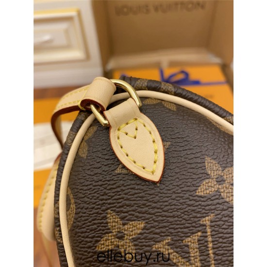 Louis Vuitton Best-selling NANO SPEEDY Handbag (M61252) Monogram Size: 16X11X9CM