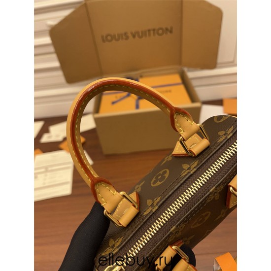 Louis Vuitton NANO SPEEDY Handbag (M81085) Nano Speedy Monogram Size: 16x10x7.5cm