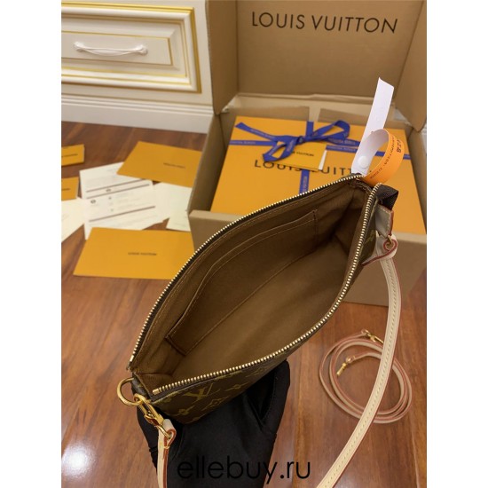 Louis Vuitton Pochette Accessoires Monogram coffee color Single Shoulder Bag  M40712 Monogram Size: 24x14x4cm