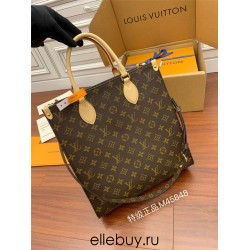 Louis Vuitton PETIT SAC PLAT Music Book Bag (M45848) MONOGRAM Size: 30x10x32cm